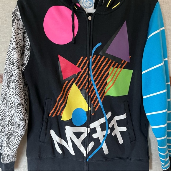 Vintage Neff Loco Zip Front Hoodie 90s Graphics - Medium - Picture 3 of 10